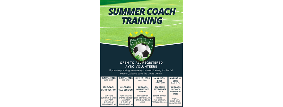 Inspire the Next Goal. Become an AYSO Coach Today!